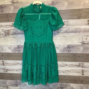 NWT ASOS Green Lace Dress